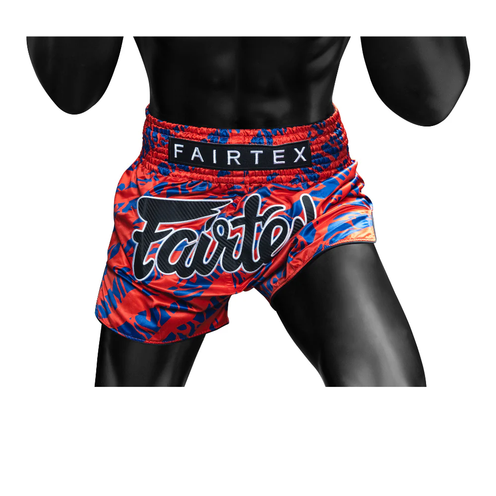 Fairtex Muay Thai Shorts - BS1958 Red/Blue - Image 3