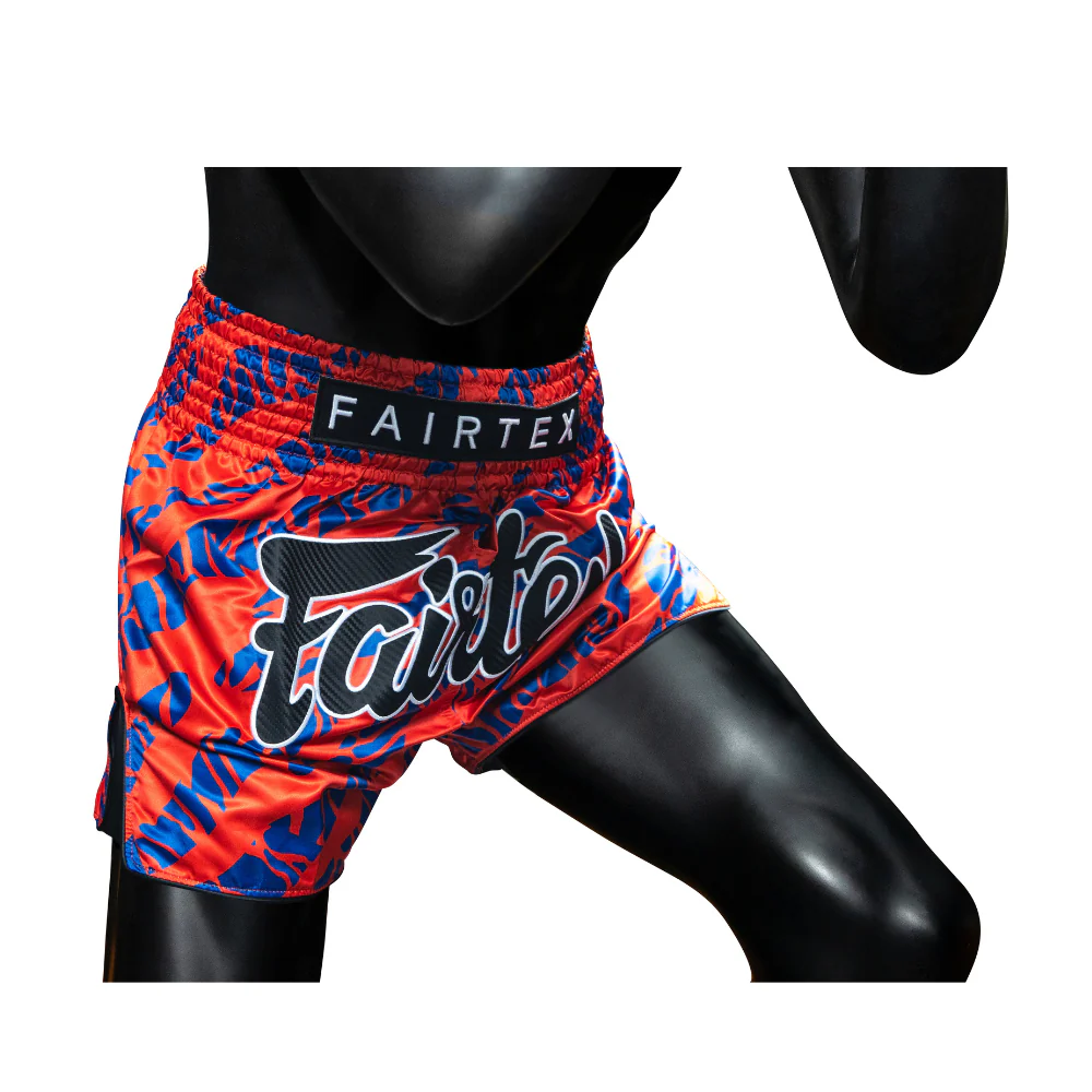 Fairtex Muay Thai Shorts - BS1958 Red/Blue - Image 4