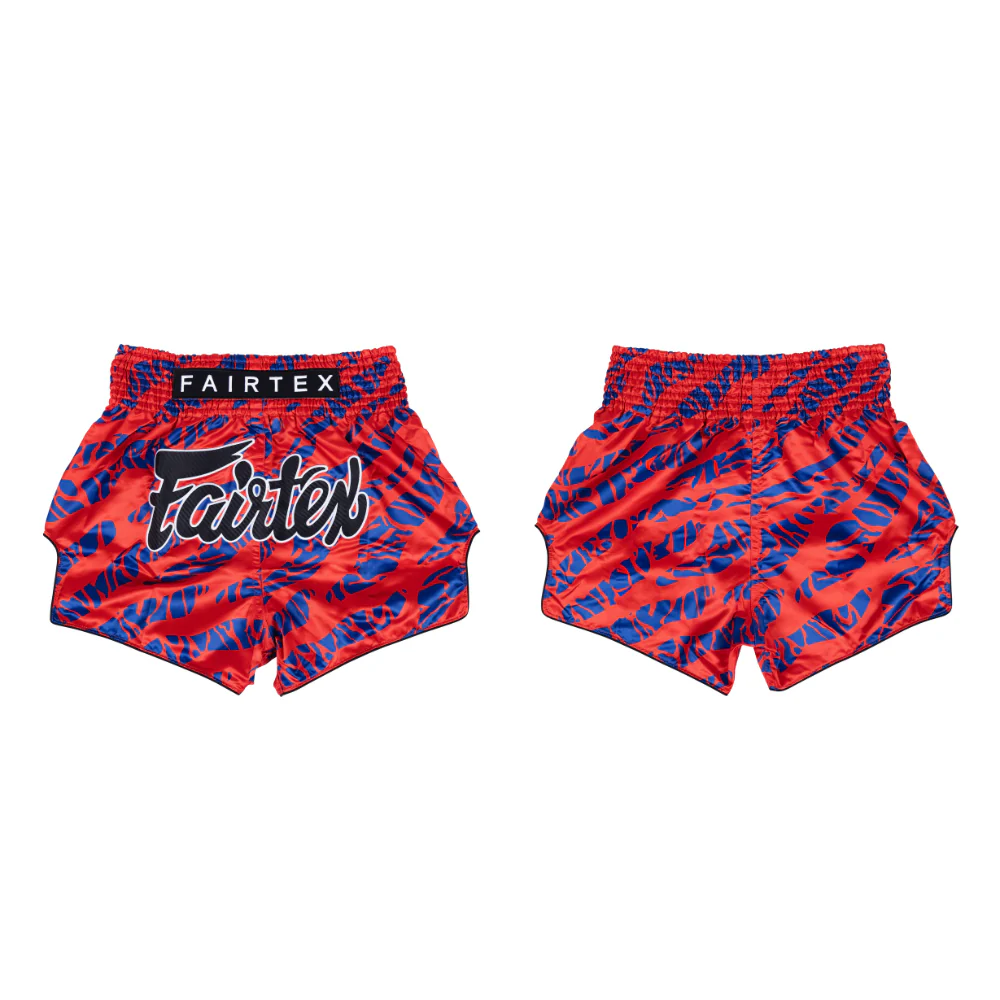 Fairtex Muay Thai Shorts - BS1958 Red/Blue - Image 5