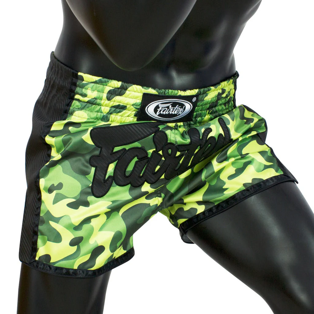 Fairtex Muay Thai Shorts - BS1710 Green Camo - Image 4