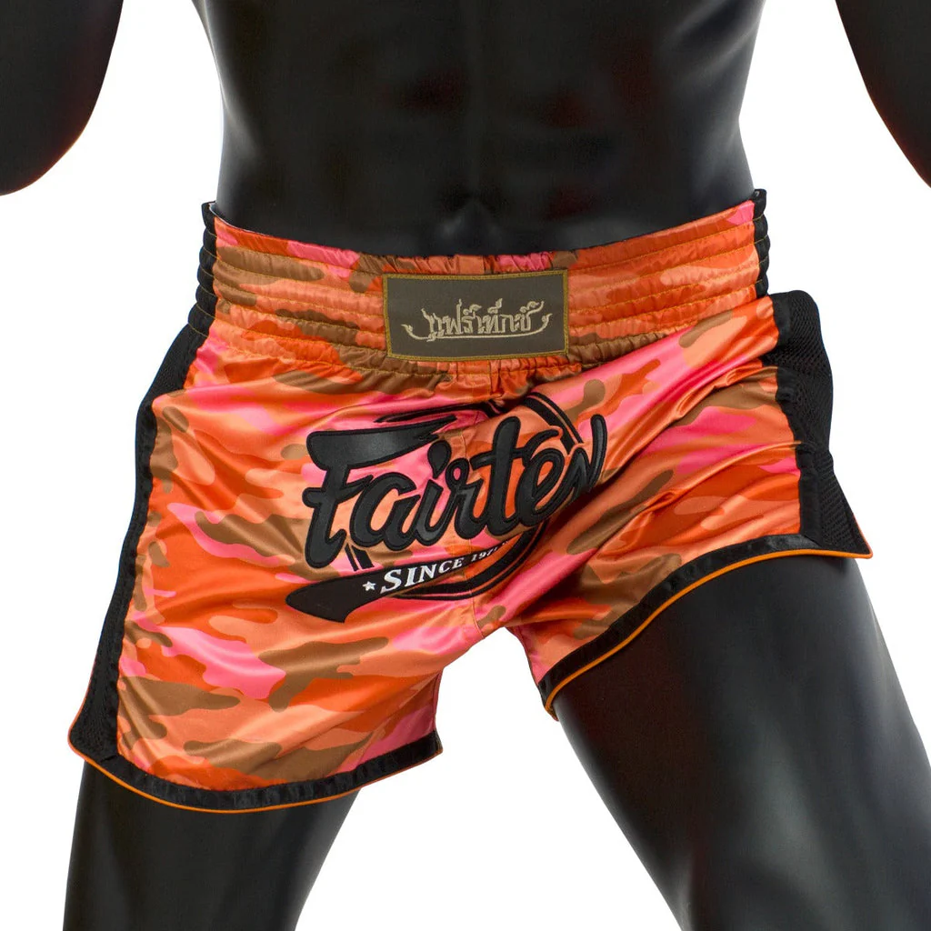 Fairtex Muay Thai Shorts – BS1711 (Orange Camo) - Image 3