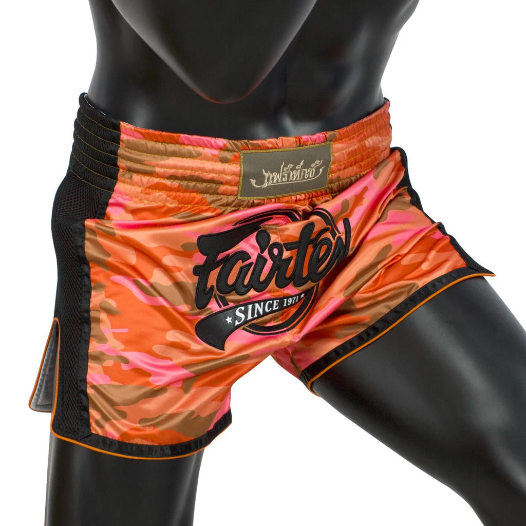 Fairtex Muay Thai Shorts – BS1711 (Orange Camo) - Image 4